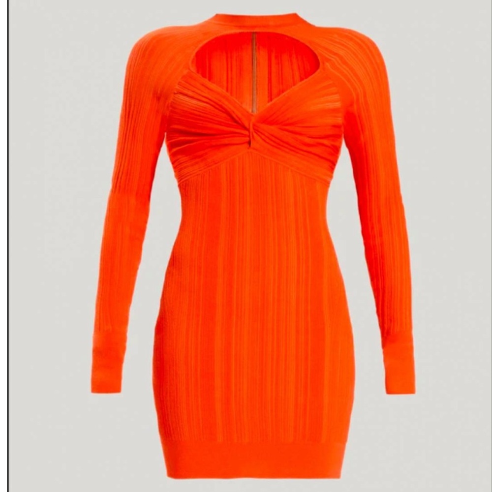 Herve Twist Front Traveling Rib Dress